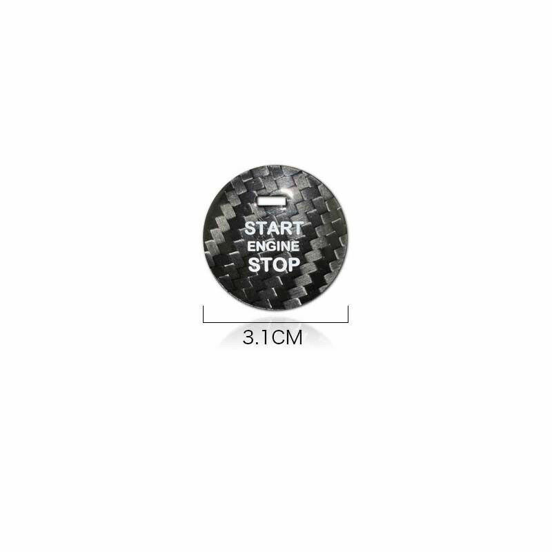 Black genuine carbon fiber engine start/stop button cover trim suitable for Mazda 3 6 13-18