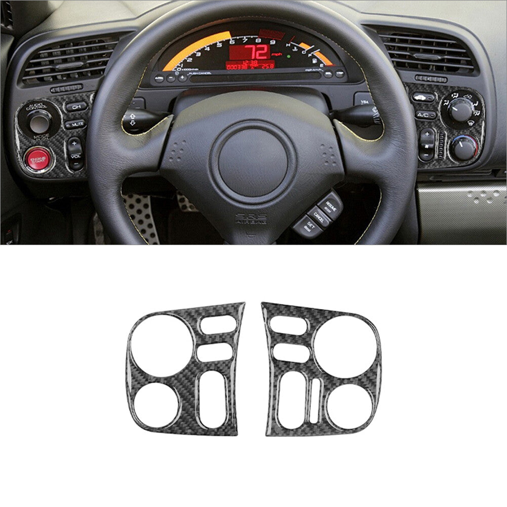 26Pcs For 2000-03 for Honda S2000 Carbon Fiber Interior Full Kit Cover Trim Sticker