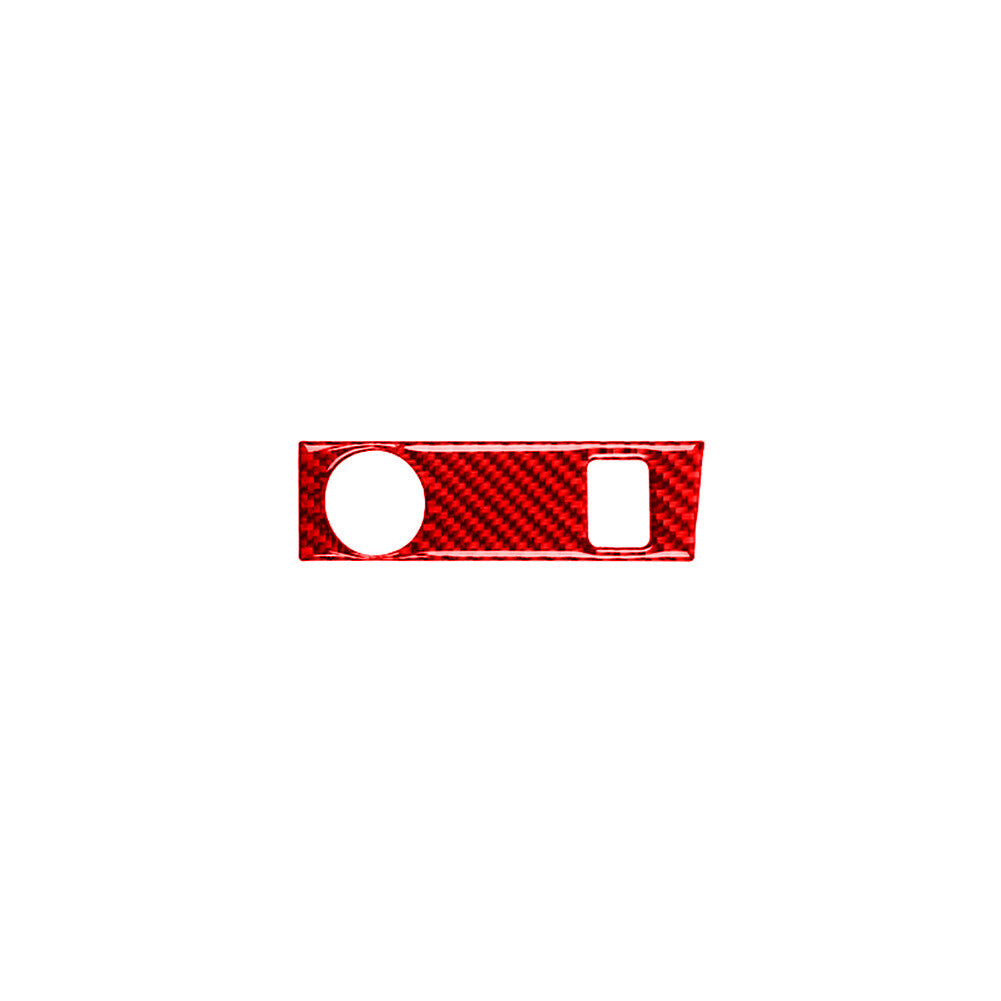 Red Carbon Fiber Cigarette Lighter Cover Trim for Volkswagen for Jetta Sedan 2011-14