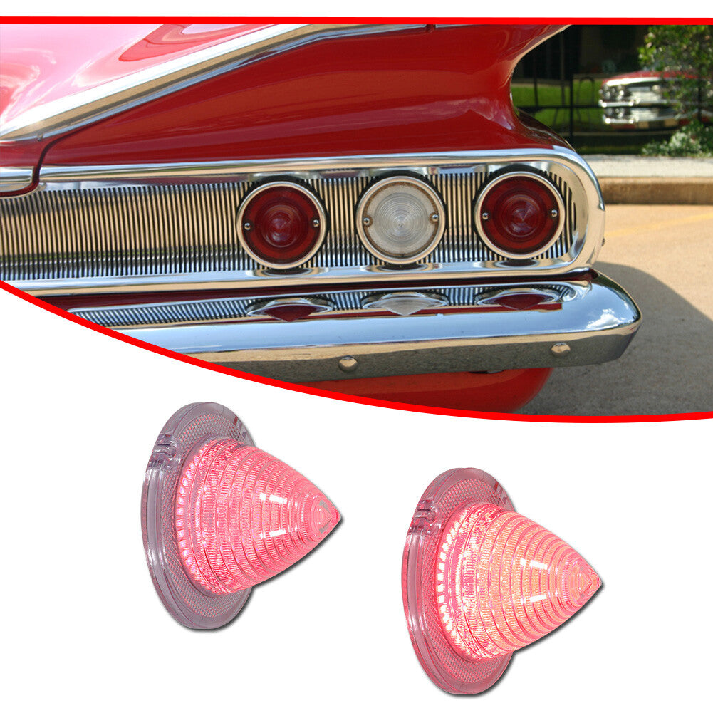 Suitable for 60-61 Impala for Chevrolet El Camino brake taillight transparent lens guide script (pair)