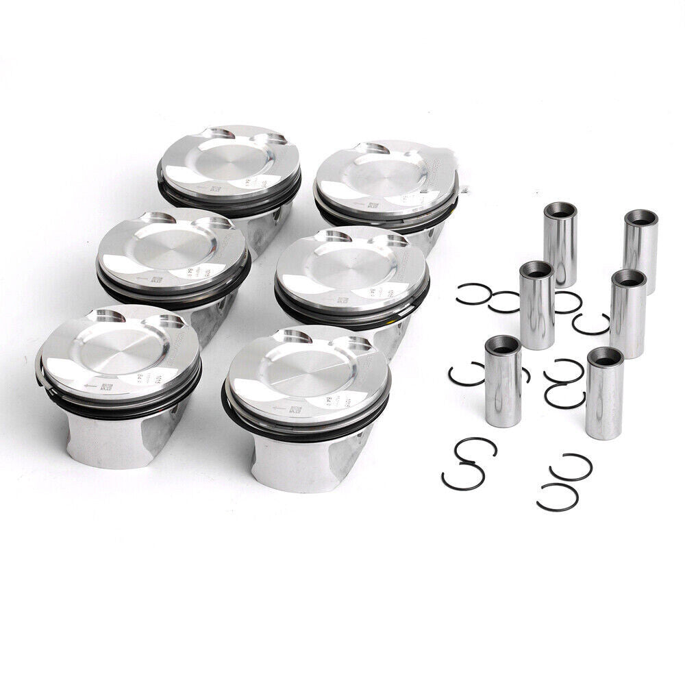 6Pcs Pistons Rings Set 9.3:1 for BMW E87 E90 E92 E60 130i 330i 530i N52B30 3.0L
