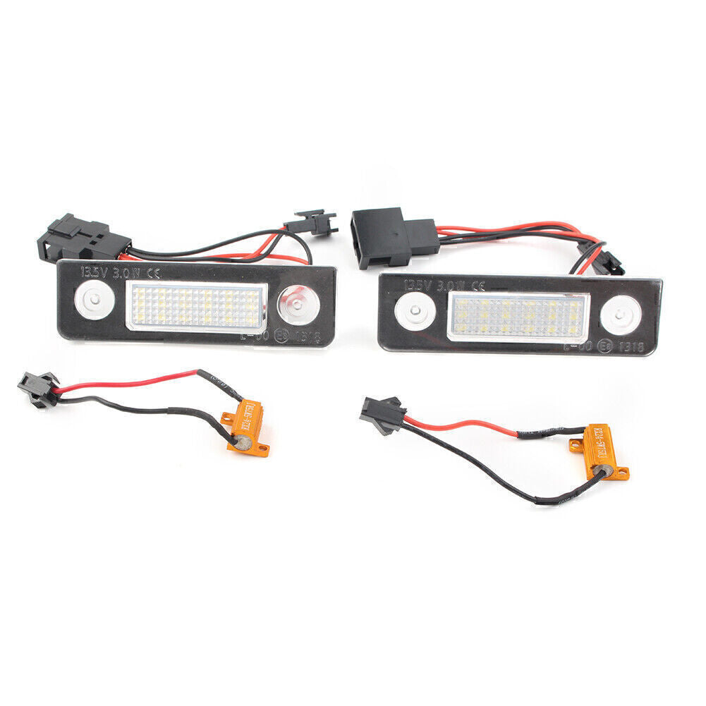 2X DC 13.5V White LED Car Rear License Plate Light Fit for Skoda Octavia 1Z