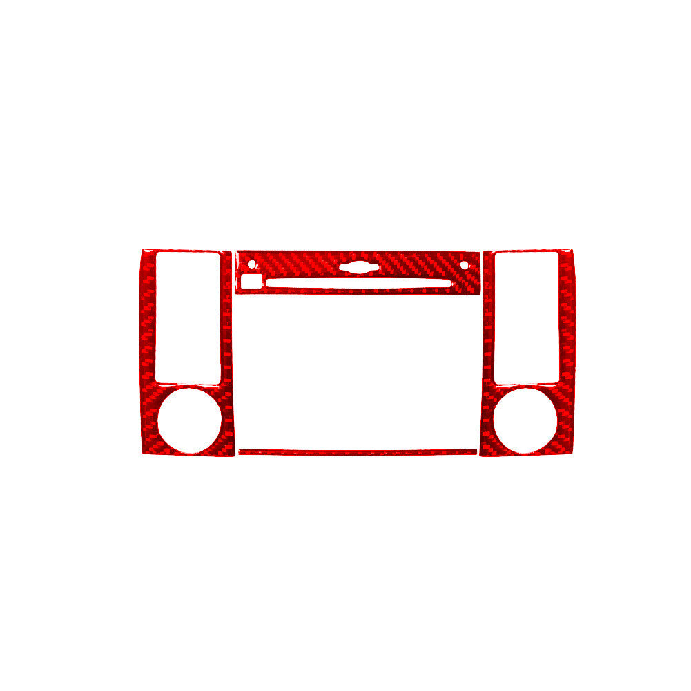 Red CD Player Display Trim Cover Carbon Fiber for Mercedes R-Class 2009-2012