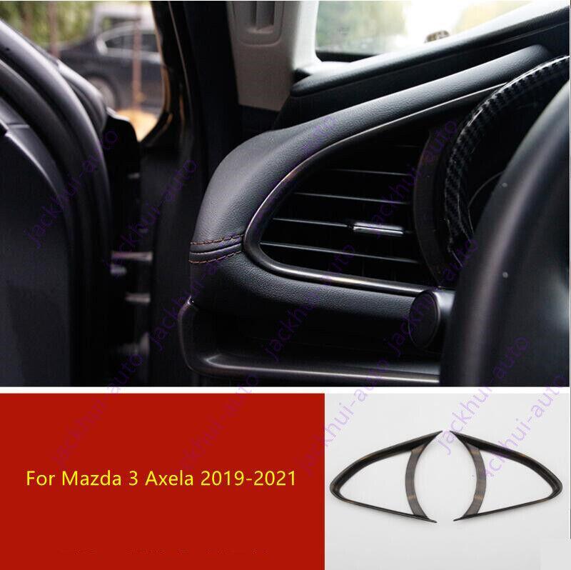 Wood grain ABS Dashboard Air Vent Outlet Cover Trim for Mazda 3 Axela 2019-2021