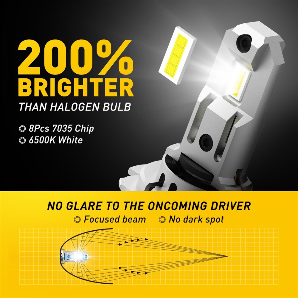 AUXITO H7 LED Whitening Red and White Lamp/White Cloud Lamp 6500K