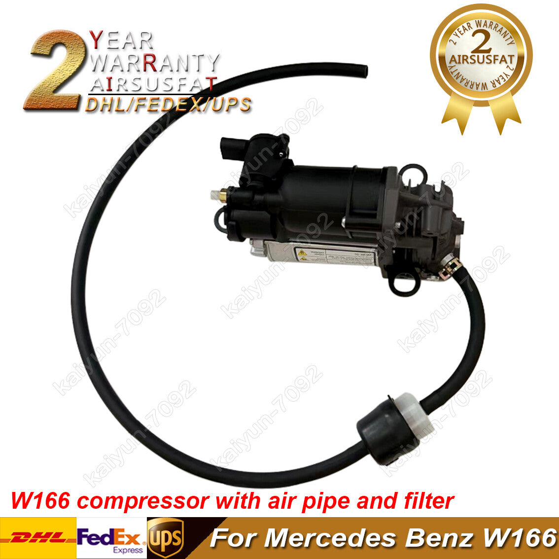 Air Suspension Compressor Pump w/ Air Filter for Mercedes ML GL Class W166 X166