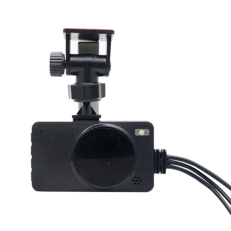 3 LCD Motorcycle DVR Recorder Video View Front Rear Waterproof Dual Camera