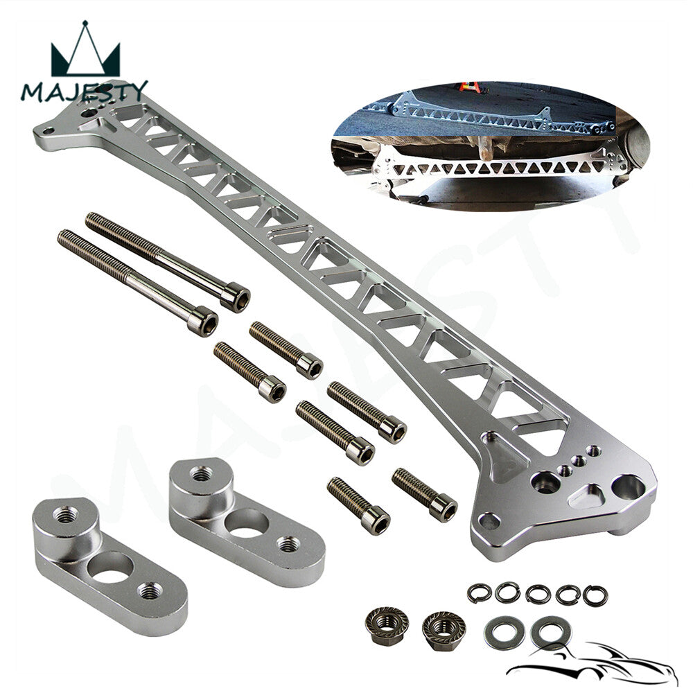 Rear Aluminum Subframe Brace Tie Subframe Subillet For 92-95 for Honda for Civic Silver