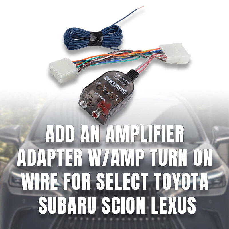Add An Amplifier Adapter w/Amp Turn On Wire for select for Toyota for Lexus for Scion for Subaru