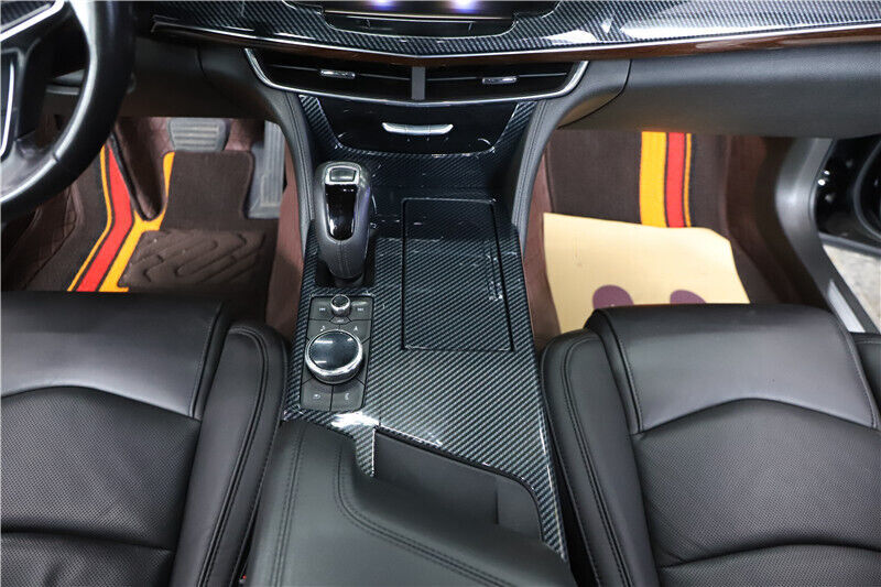 Car Interior Decoration Full Set Trim 18 for Cadillac CT6 2016-20 Carbon Fiber