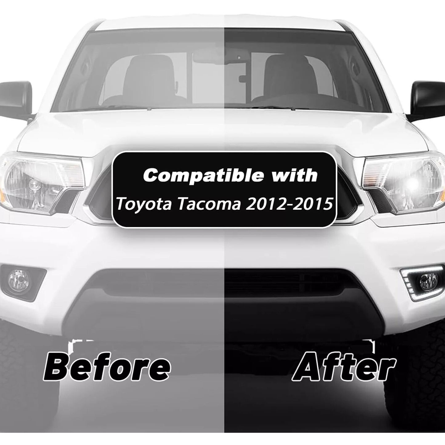 LED fog lights (DRL) with rotating driving lights (Assy) for 2012-2015 for Toyota Tacoma.