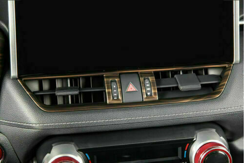 for Toyota RAV4 2019-2023 Wood Grain Central Console Air Outlet Vent Cover Trim