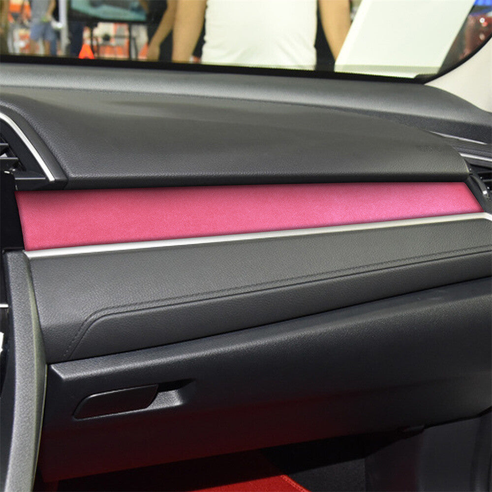 Suede Pink Center Console Dashboard for Co -pilot Panel Cover for Honda for Civic 2016-21