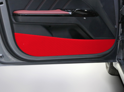 4Red Carbon Fiber Door Anti-Kick Panel Cover Trim Stickers For 2021-2022 for Kia K5