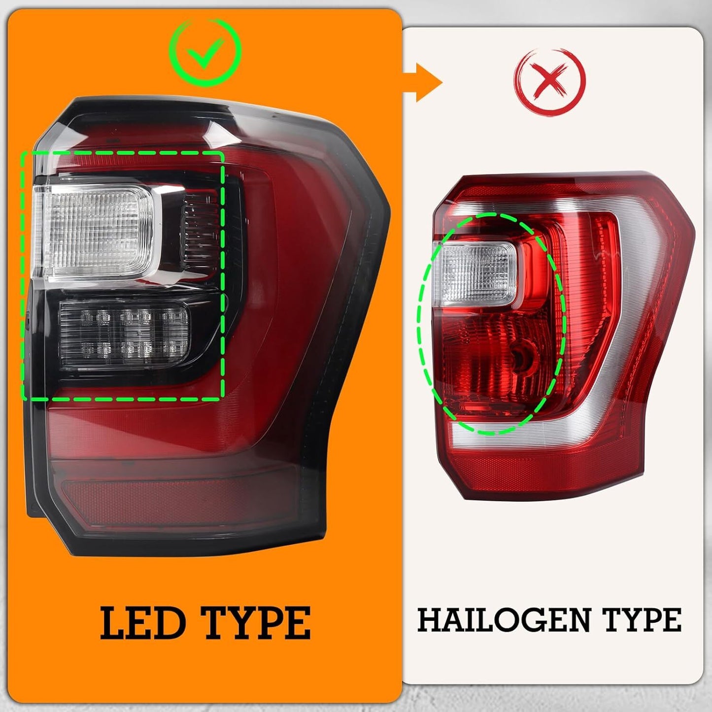 Passenger Side LED Tail Light Lamp Assembly Fit for Ford Expedition 22018-2021