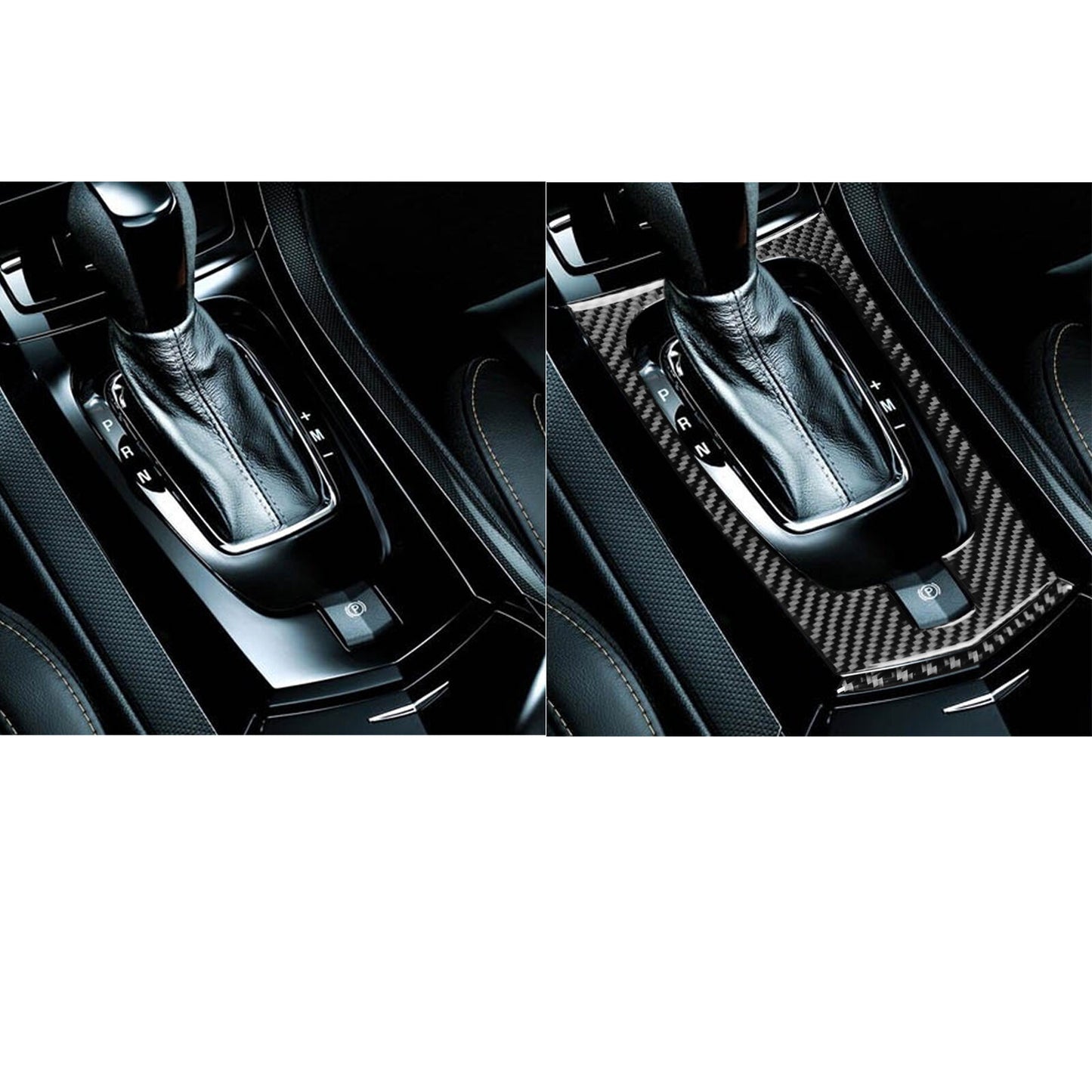Console Gear Shift Frame Cover for Cadillac CTS 2008-13 Real Black Carbon Fiber