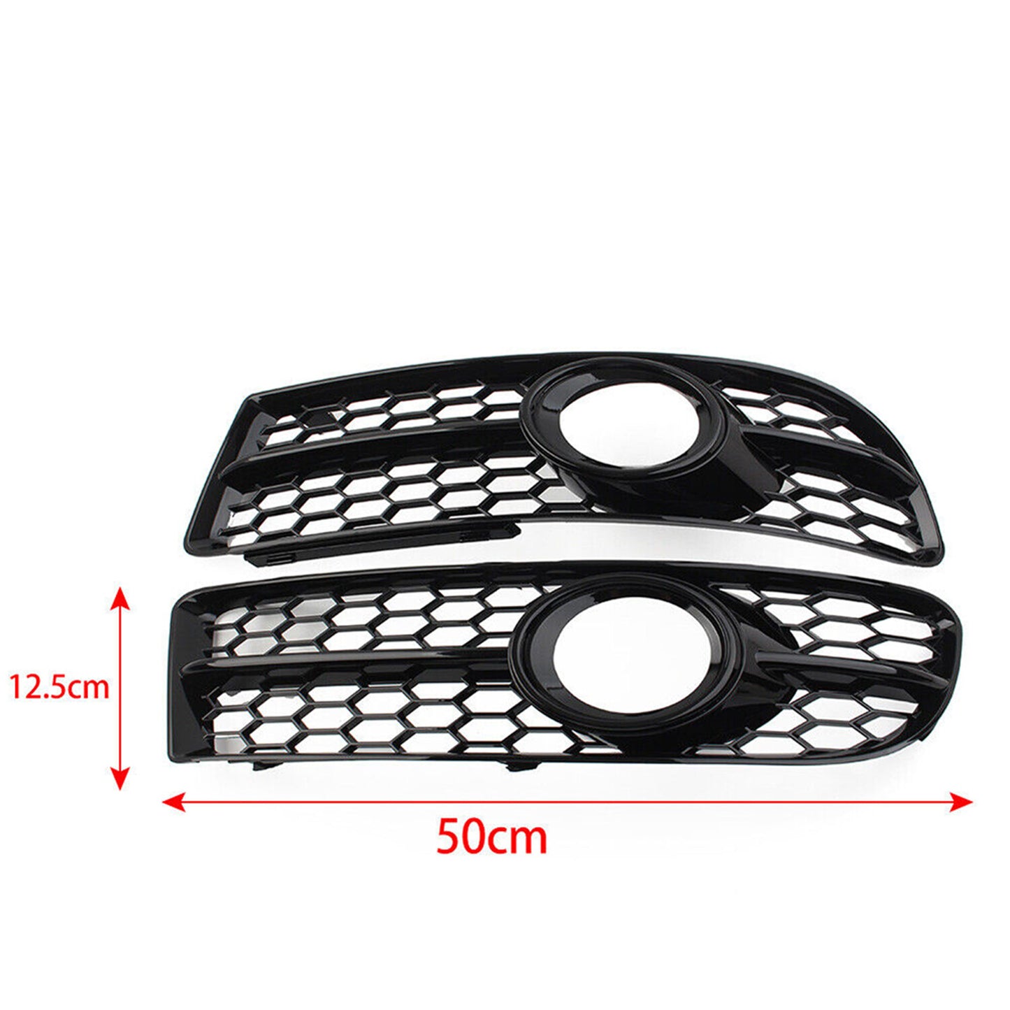 Chrome-ring honeycomb front fog light grille is suitable for Audi A4 B7 S series 2005-08