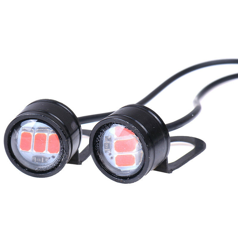 2Pcs Motorcycle Red Flash for Eagle Eye LED Lights Hawkeye Reverse Signal Fog Lamp