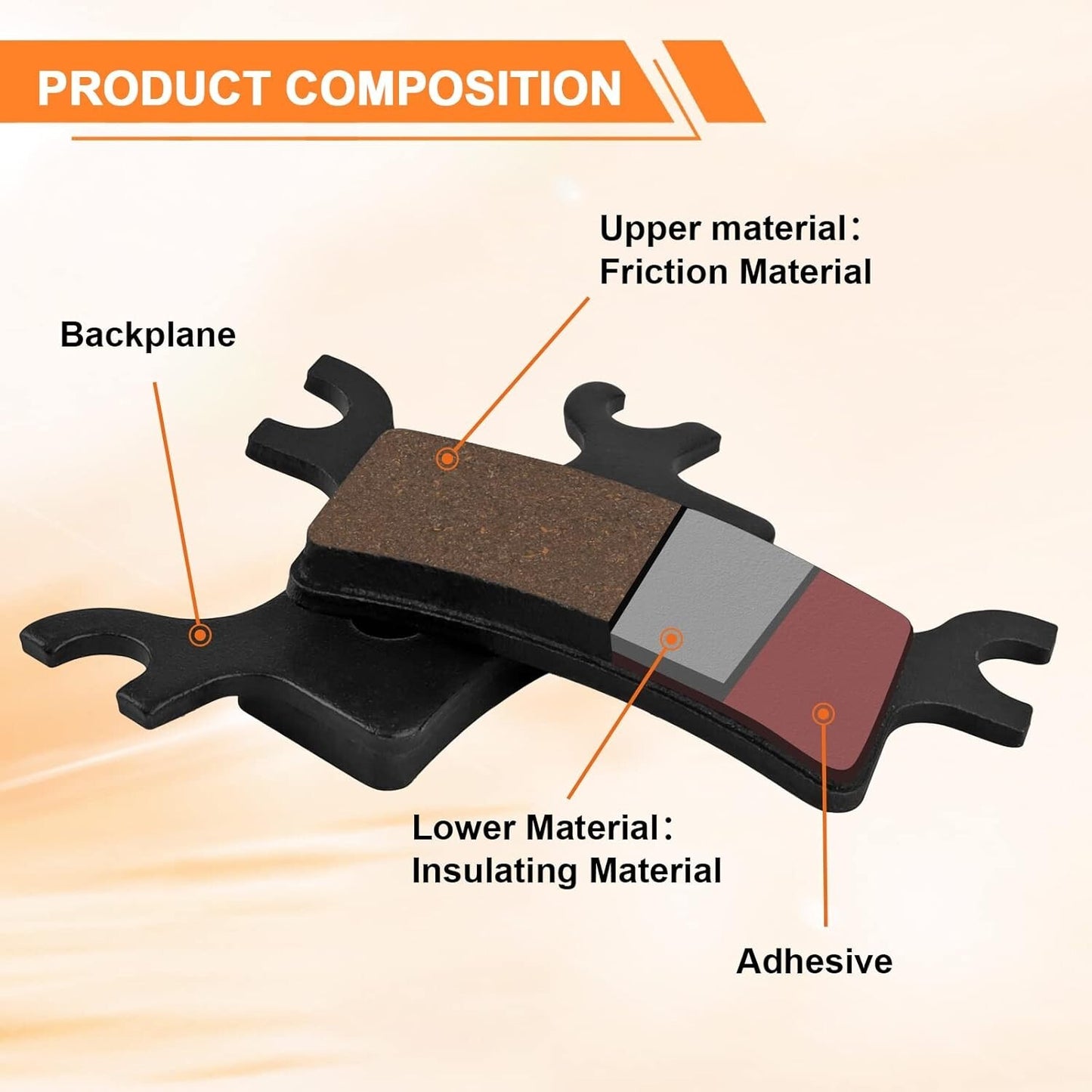 Brake Pad for Scrambler 500 400 2x4 4x4, Trail Boss 330,Trail Blazer 330 250 ATV