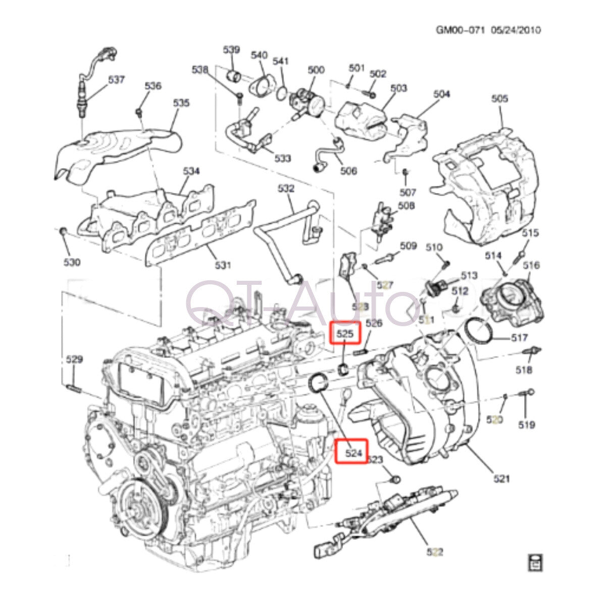 12628003 Intake manifold gasket kit for Equinox Impala Terrain Cobalt