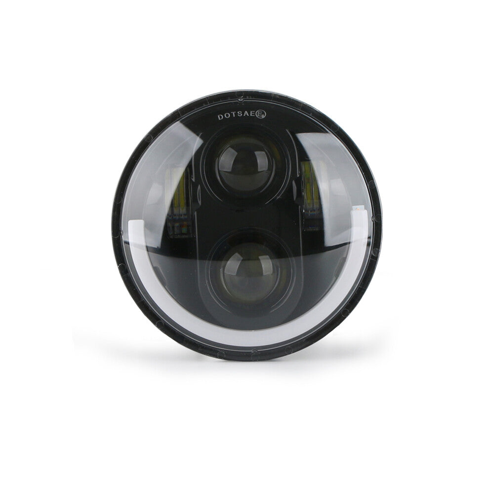 5.75-inch 5 3/4 LED motorcycle headlights with DRLs and turn signal halos suitable for Harley-Davidson .