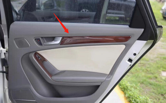 Inner Door Panel Cover Decor Strip Trim 4PCS Fit for Audi A5 2008-2016 Red Wood