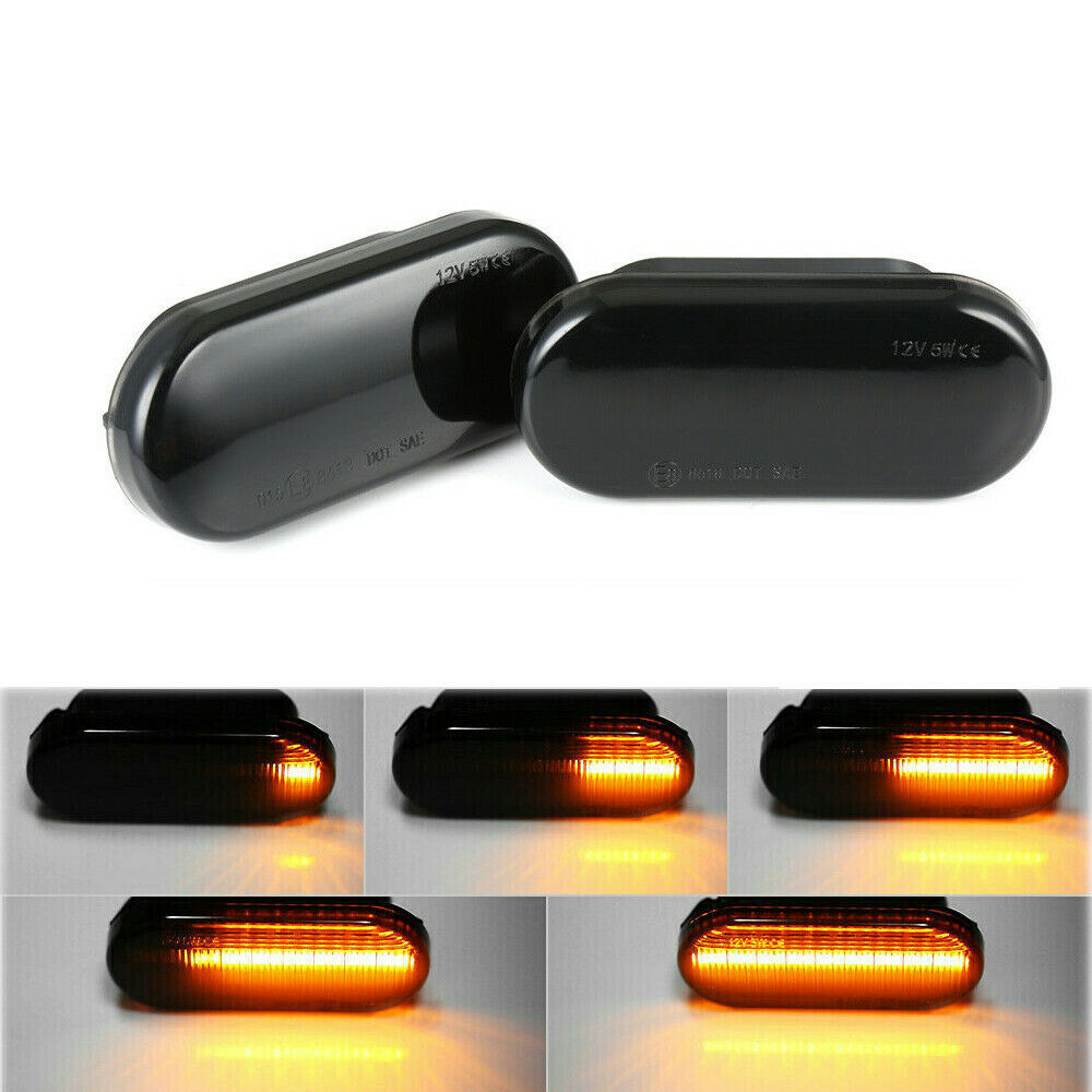 2x dynamic LED side left blind for VW T5 for Golf 3 4 for Passat Lupo for seat Leon