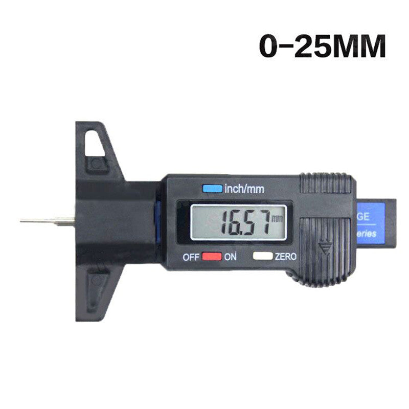 Car LCD Digital Tyre Tire Tread Depth Tester Gauge 0-25.4mm Meter Measurer Tool
