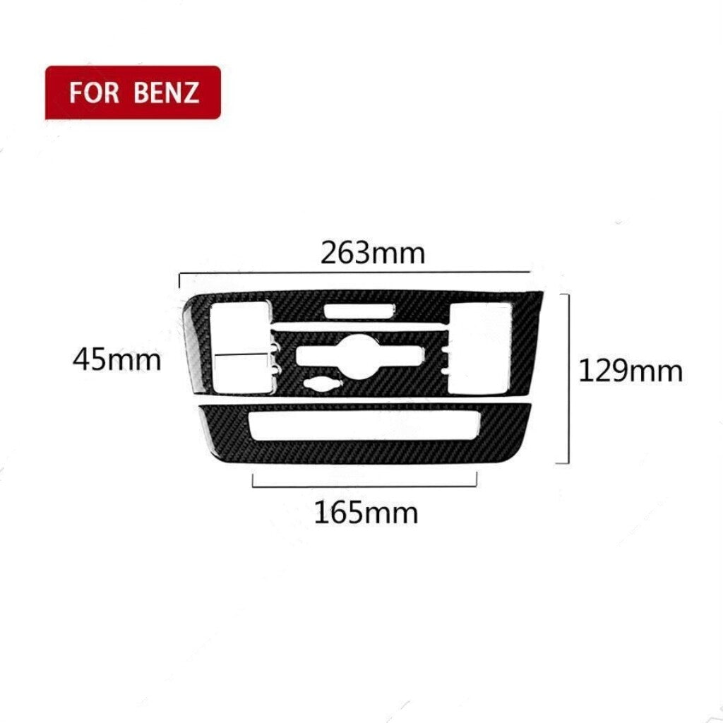 for Mercedes Benz GLA CLA Dashboard Center Console Cover Trim Carbon Fiber