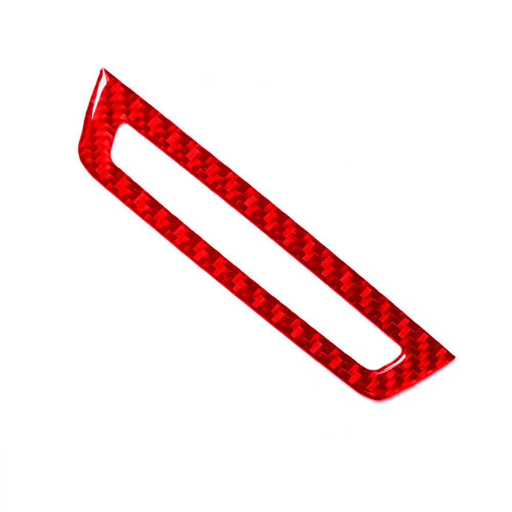 Red Carbon Fiber Button Control Decorative Cover Trim for BMW 6 Series F12 F13