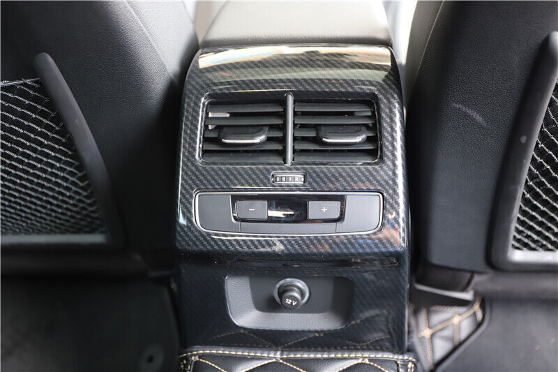 Car Inner Rear Air Outlet Vent Frame Trim Fit for Audi A5 2017-2019 Carbon Fiber