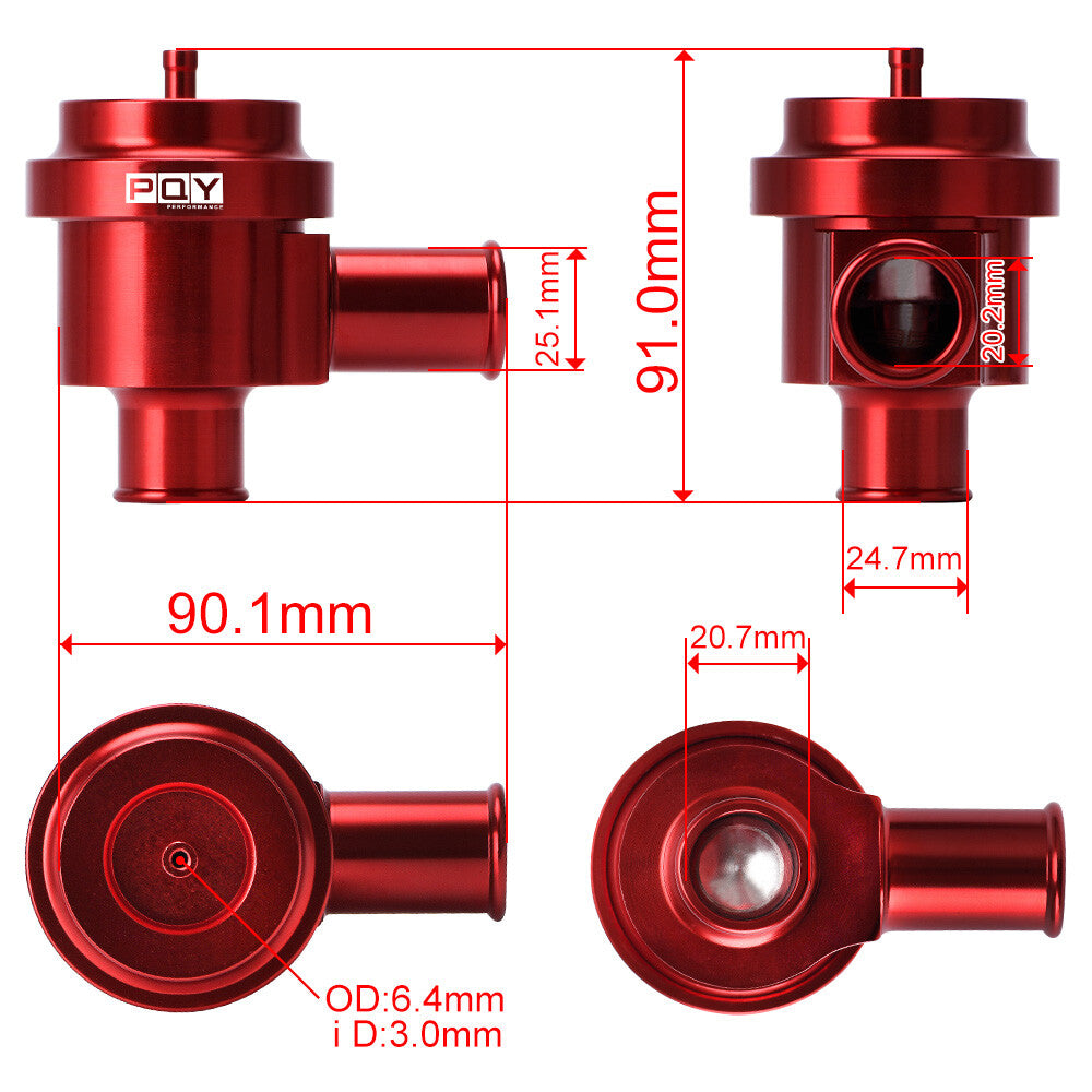 PQY 1.8T 2.7T Turbo Diverter Valve for VW for Audi BOV Recirculation Boost MK4 B6 B5