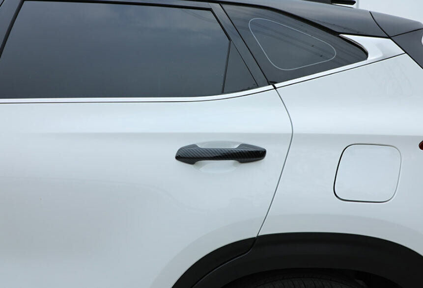 for Kia Seltos 2020-23 Carbon Fiber Exterior Side Door Handle molding Cover Trim