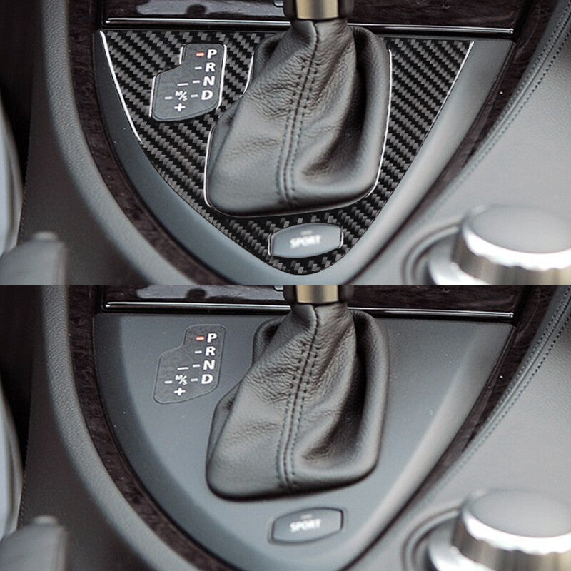 Carbon fiber gear shift cover trim for BMW 6 Series E63 E64 2004-2010
