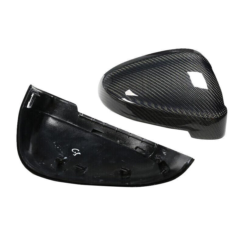 Pair Real Carbon Fiber Side Mirror Cover Cap for Audi for A4 RS4 B9 for A5 S5 RS5 17-22