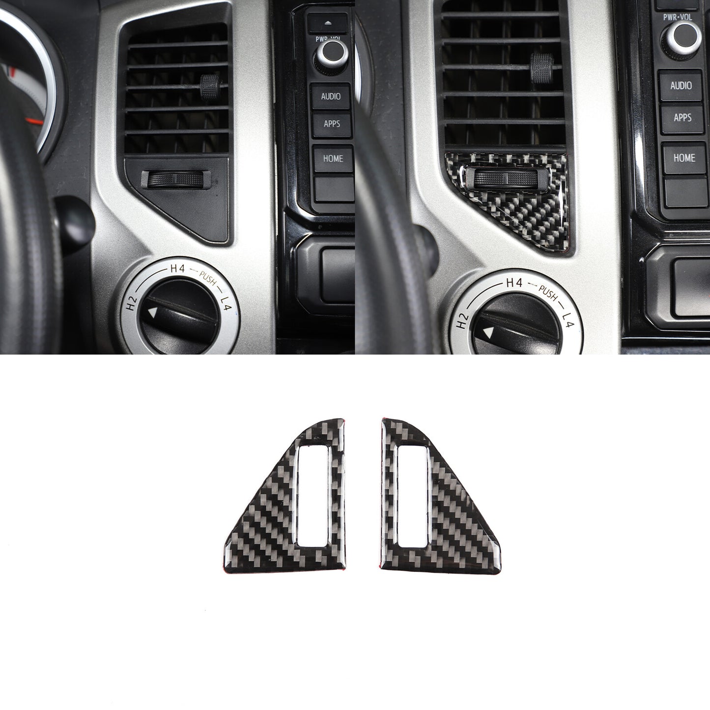 ABS matte black tailgate handle trim cover for Toyota Tundr @ 2022-2023