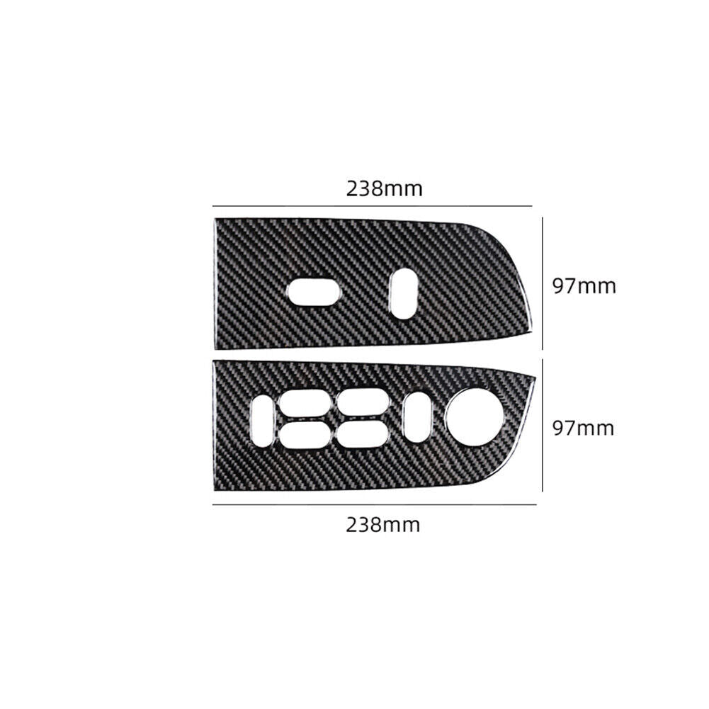 Carbon Fiber Interior Front Window Control Cover Trim for ford F-150 FX4 04-08