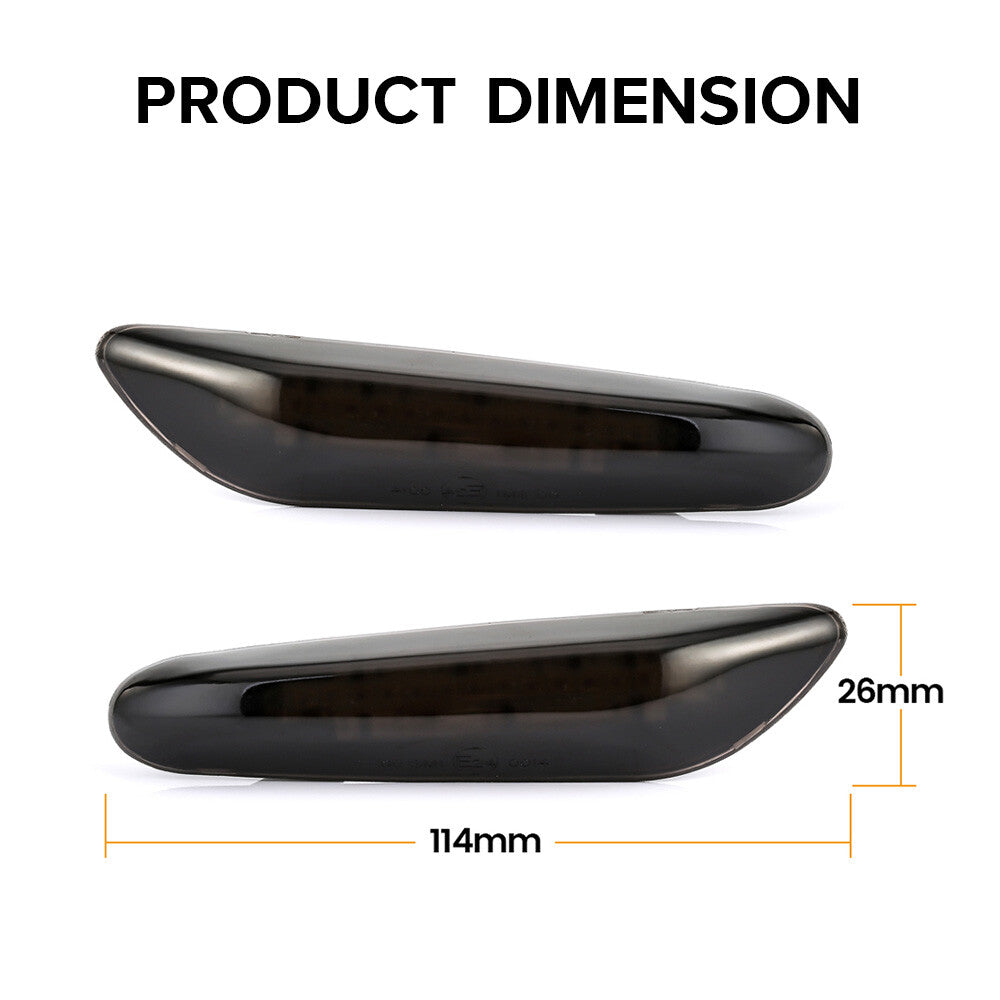 Lens Indicator LED Repeater Marker Light for BMW 1 3 5 Series X3 E83 E46 E61 E93
