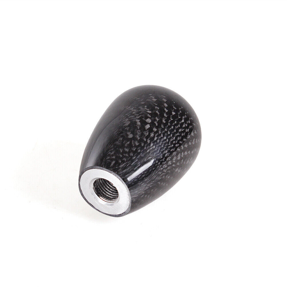 JDM Universal Black Carbon Fiber Automatic Car Gear Shift Knob Shifter 5 6 Speed