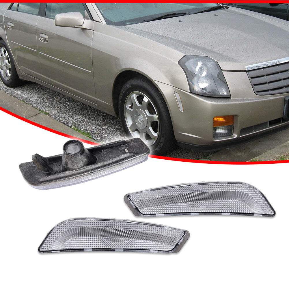JDM Transparent Plastic Lens Side Marker Light for Cadillac CTS V- 03 04 05 06 07