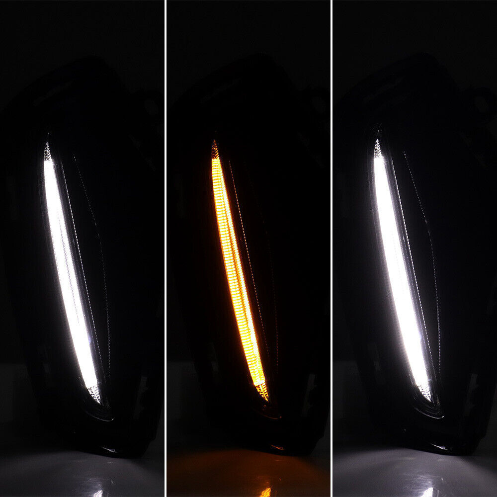 LED Three-colouredDRL Fog Light W/Turn Signal Function for Toyota RAV4 2019-2024
