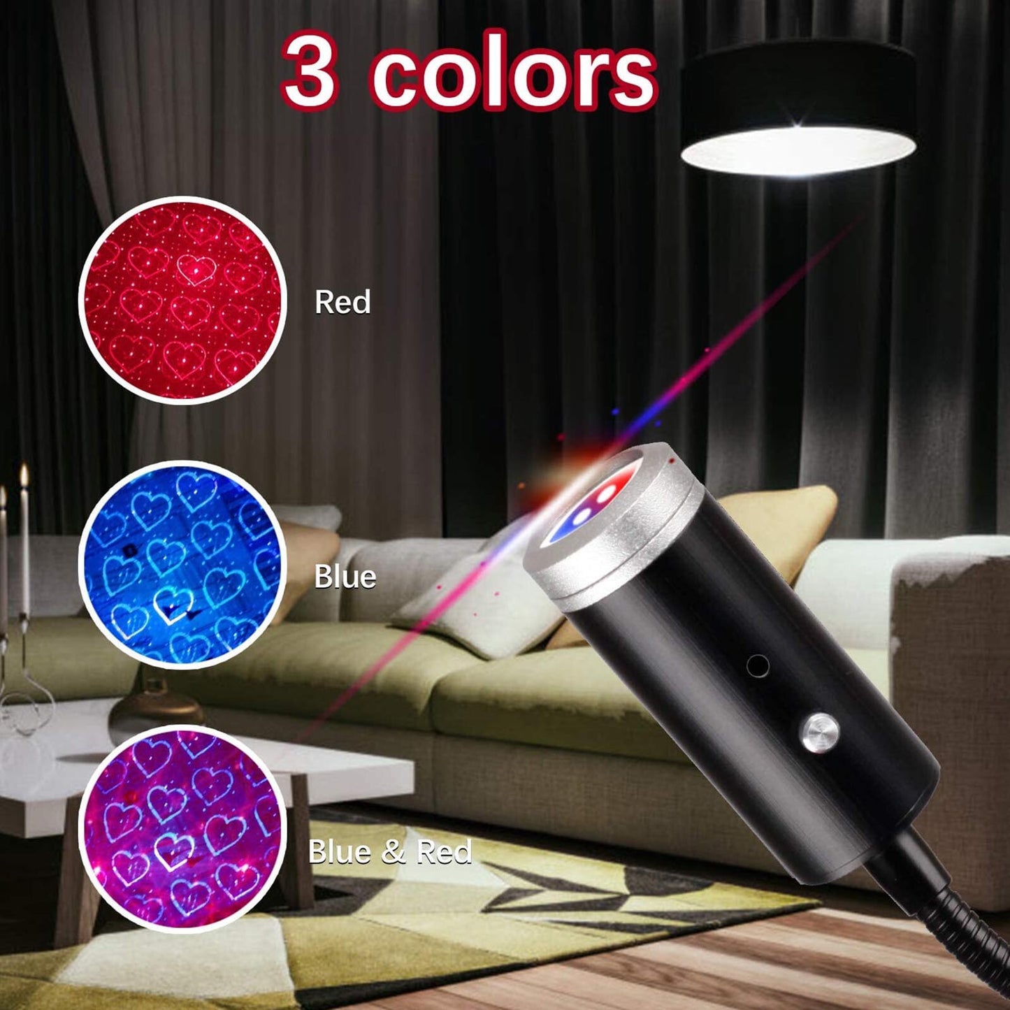 Car Roof Star Star Night Light USB Romantic Projector Atmosphere Night Lamp