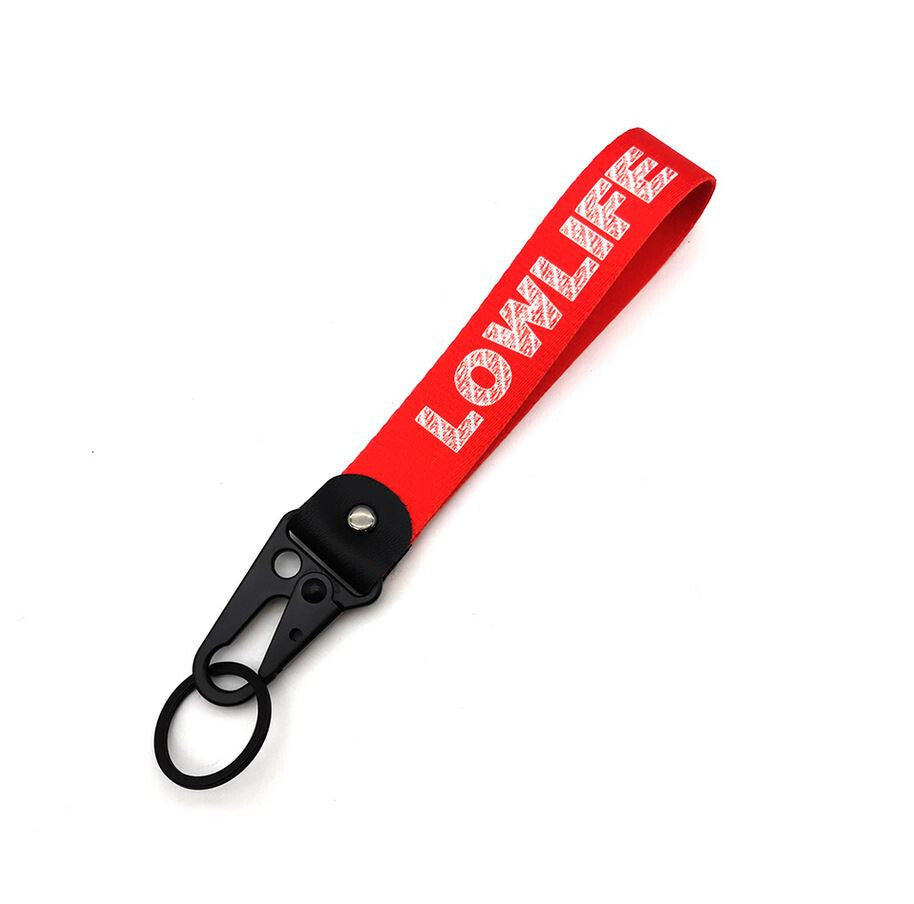 Car keychain/key ring with lanyard, car accessories, Lolif, red, suitable for Toyota .