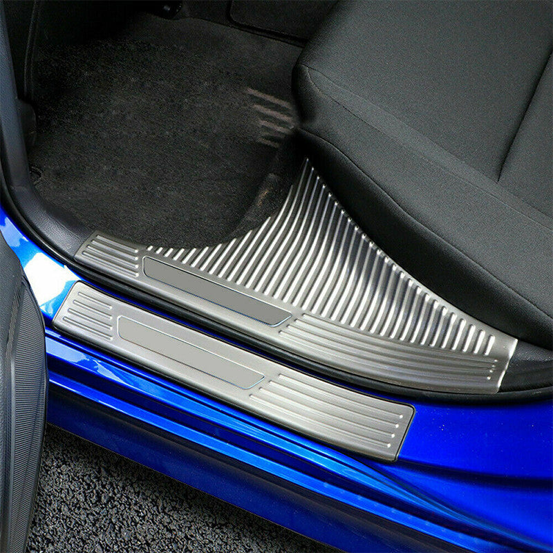 for Honda for Civic 2022-2024 Matte Silver Door Sill Scuff Plate Guard Cover trims