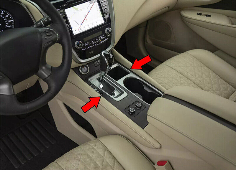 Console Gear Shift Frame Cover Trim 3 for Nissan Murano 2015-2021 Blue Titanium