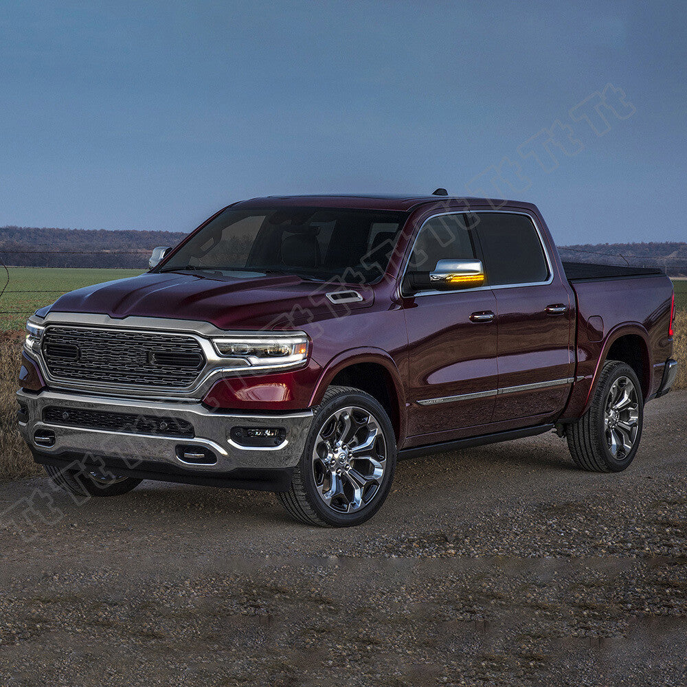 Suitable for 2019-2022 for RAM 1500 sequential LED side mirror lights, turn signals, and smoked finishes.
