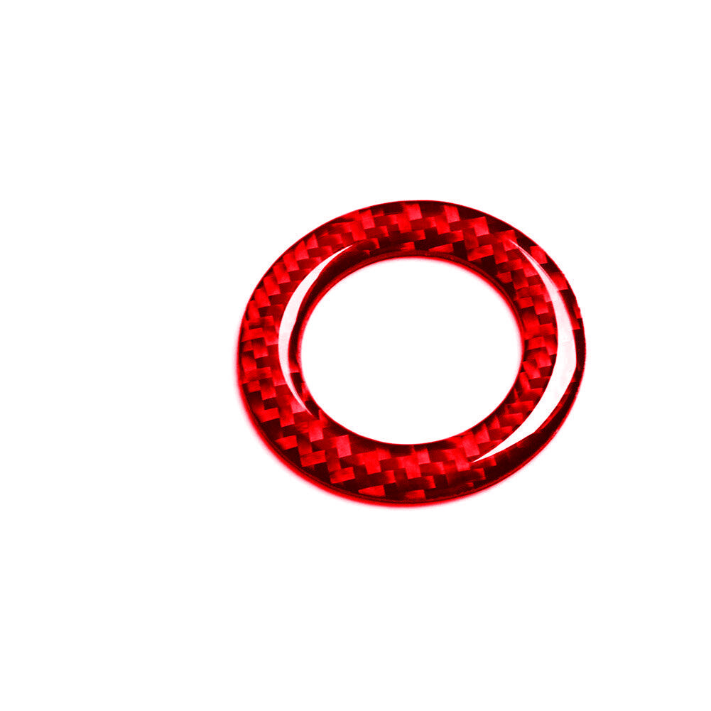 Red Carbon Fiber Steering Wheel Circle Ring Trim Cover for VW for Golf MK7 2014-2019