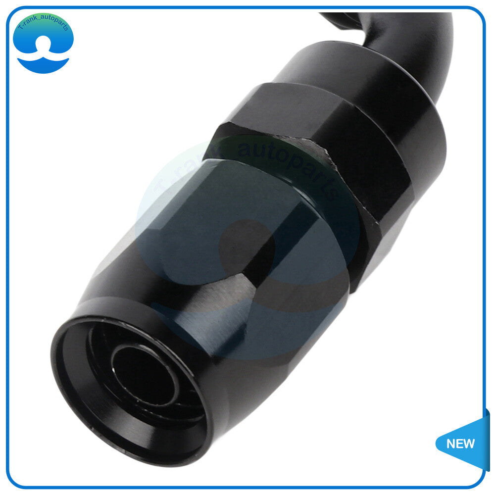 6AN 45 Degree Swivel Hose End Fitting Black Adapter For Oil Fuel Line Hose