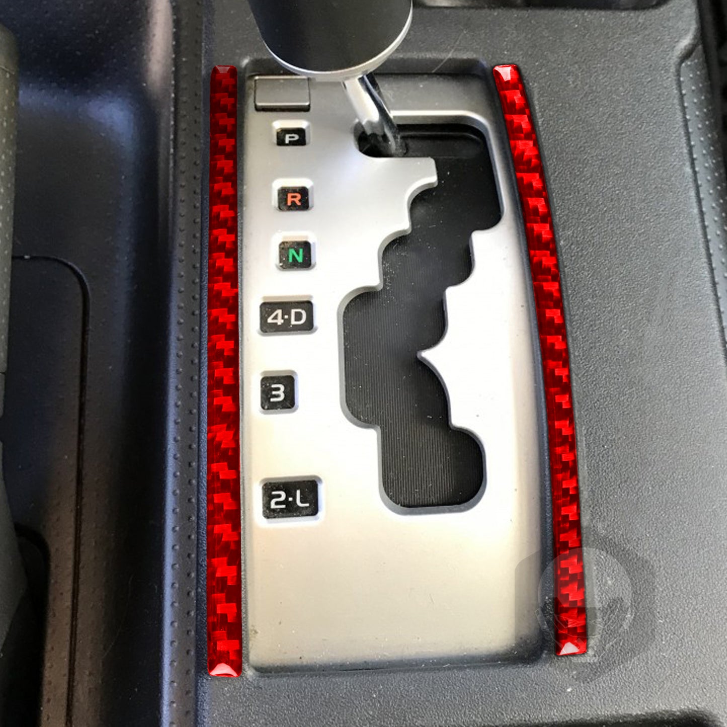 Red Carbon Fiber Automatic Gear Shift Side Cover For Toyot@ FJ Cruiser 2007-2021