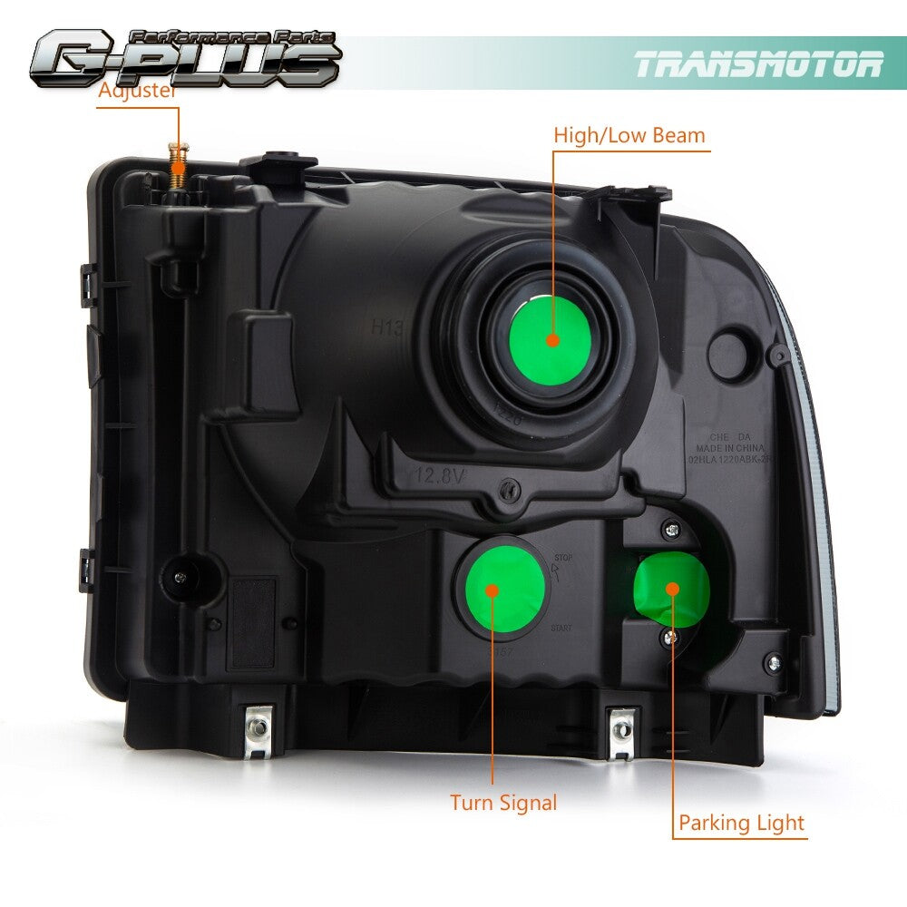 Suitable for 05 - 2007 F250 F350 F450 F550, excellent value smoke lens, amber corner light